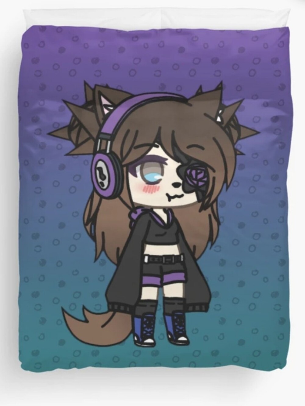 Gacha Life Karin The Goth Girl Duvet Cover